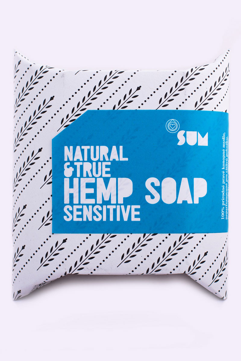 SUM Hemp Soap Sensitive, Natural&True 80 g / SUM Pravé konopné mydlo Sensitive, Natural&True, 80 g