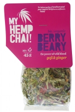 MY HEMP CHAI! bio/organic BERRY BEARY hemp herbal tea / konopný čaj s goji, ibištekom, zázvorom a citrónovou trávou